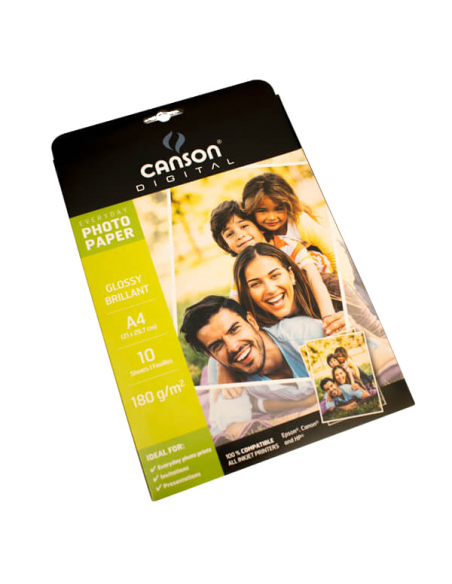 Papel fotográfico Brillante 10H A4 180G, CANSON