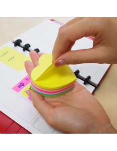 Post-it adhesivo en forma de corazón