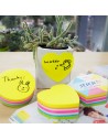 Post-it adhesivo en forma de corazón