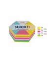 Post-it exagonal de colores