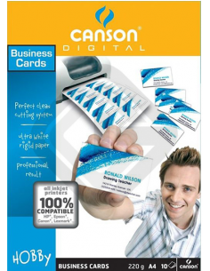 Papel fotográfico- Tarjetas personales A4, CANSON