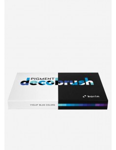 Pigment Decobrush Violet-Blue Colors, Set 12 Colores, KARIN MARKERS