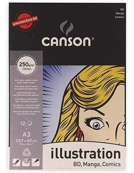 Bloc de dibujo Cómic A3 12H 250G, CANSON
