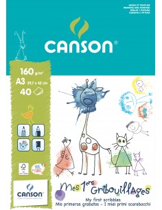 Bloc Mis primeros garabatos 4OH A3 160G, CANSON