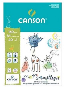 Bloc Mis primeros garabatos 40H A4 160G, CANSON