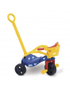 Triciclo Pececito con empujador, protección y canasta