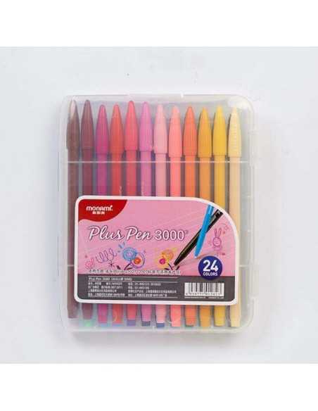 Set de 24 Marcadores Plus Pen 3000, Monami