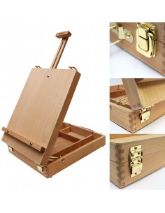 Caballete Caja Mesa de Madera de Haya, Mont Marte