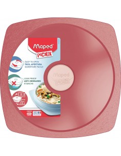 Concept, Plato para Alimentos color rojo, MAPED