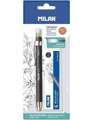 Pack Portaminas 5.2MM + caja 6 minas, MILAN