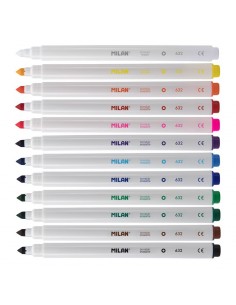 Caja 11 Rotuladores Borrables + 1 Rotulador Rorrador, MILAN