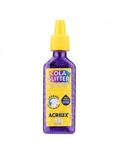 Cola Glitter Violeta de 23gr, ACRILEX