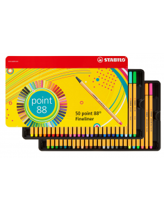 Estuche metálico Punta fina 88- 50 colores, STABILO