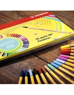 Estuche metálico Punta fina 88- 50 colores, STABILO