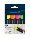 Estuche de 4 Resaltadores, Job, SCHNEIDER