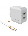 Cargador de Pared tipo C + Cable de carga engomado, H-222 Huavi