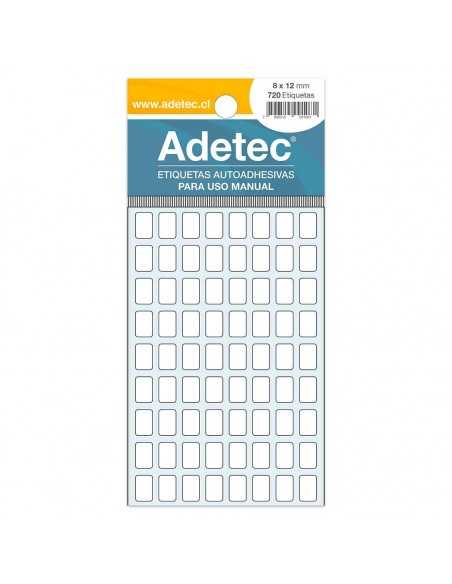 Etiqueta Rectangular Manual 8x12mm, Adetec