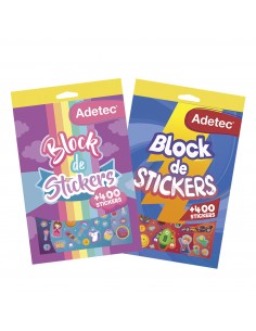 Block de Stikers para Niña y Niño, Adetec