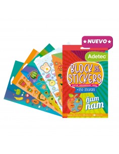 Block de Stickers Ñam Ñam, Adetec