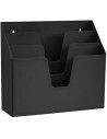 Organizador de Triple Archivo Horizontal, color Negro, Acrimet