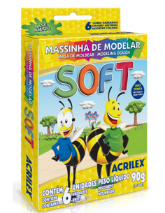 Kit masa de moldear plastilina SOFT, ACRILEX