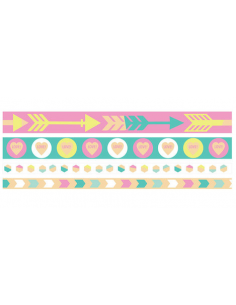 Washi tape- color pastel 4 unidades, WE R MEMORY