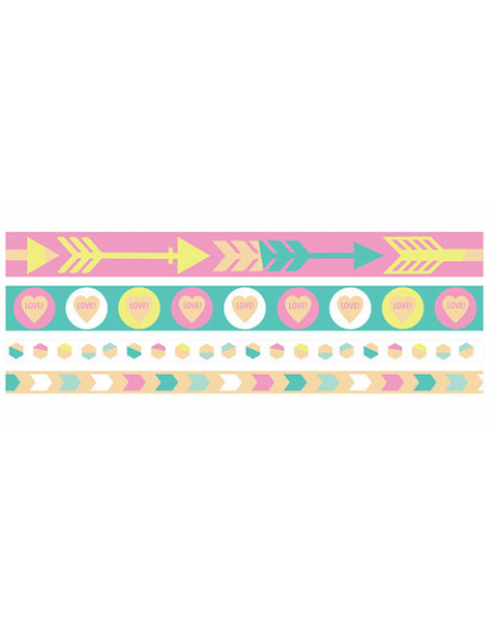Washi tape- color pastel 4 unidades, WE R MEMORY
