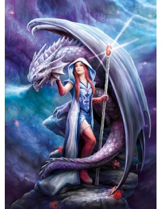 Rompecabezas Anne Stokes, Dragon Mage de 1000 piezas, Clementoni