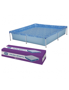 Piscina Cuadrada 1.89x1.89mt 1500L, Mor