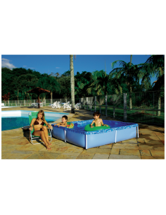 Piscina Cuadrada 1.89x1.89mt 1500L, Mor