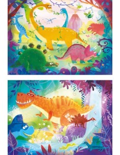 Rompecabezas Funny Dinos, 2x20 piezas, Clementoni