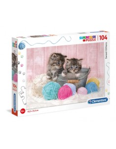 Rompecabezas Sweet Kittens, 104 piezas, Clementoni