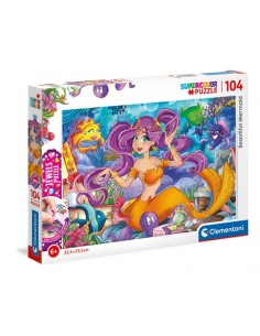 CLEMENTONI / Rompecabezas de figura de sirena.