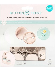 Botón de presión 37mm, 25 botones, WE R MEMORY American Crafts