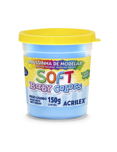 Masa de moldear soft azul bebé 150gr, Acrilex