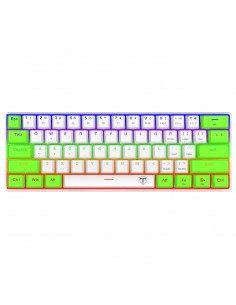 Teclado para computadora gamer T-TGK321 WHITE GREEN, T-Dagger