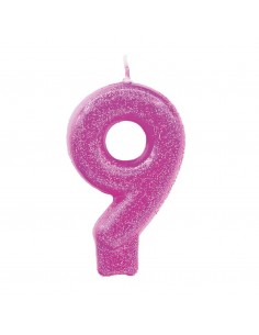 Vela Nro 9 Lumi Pink