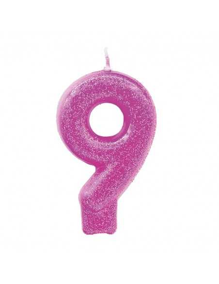 Vela Nro 9 Lumi Pink