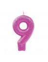 Vela Nro 9 Lumi Pink