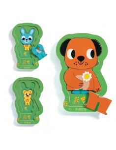 Rompecabezas infantil de Charlie & Co. 3 niveles | Jobbi
