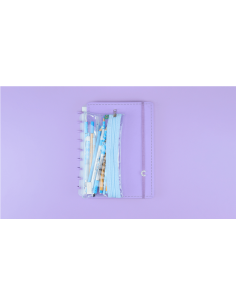 Estuchera Crystal Baby Blue, Cuaderno Inteligente