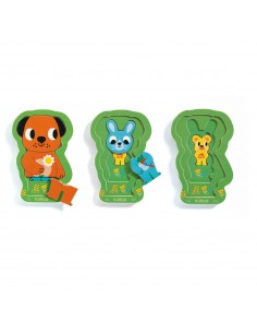 Rompecabezas infantil de Charlie & Co. 3 niveles | Jobbi
