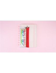 Estuchera Crystal Rojo, Cuaderno Inteligente