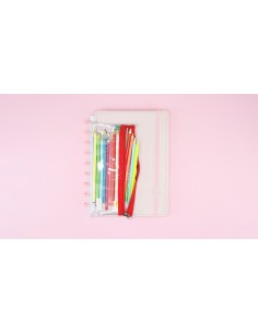 Estuchera Crystal Rojo, Cuaderno Inteligente
