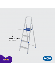 Escalera Aluminio 4 peldaños, MOR
