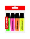Resaltador STABILO Boss, blister 4 colores surtidos