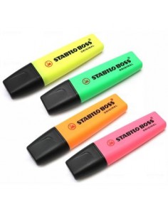 Resaltador STABILO Boss, blister 4 colores surtidos