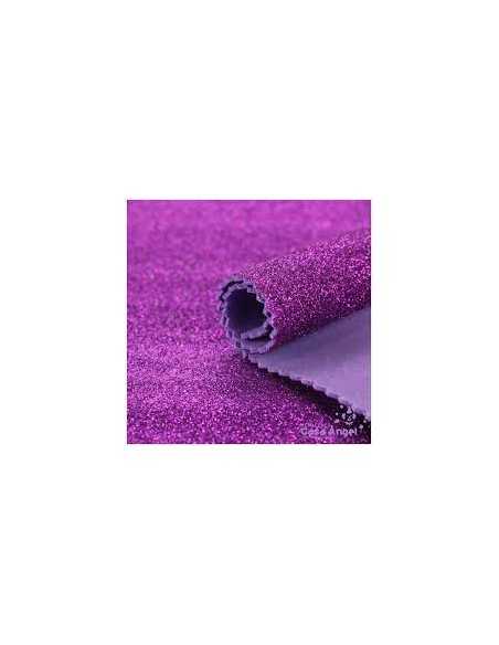 Goma eva glitter morado 50 x 70 cm