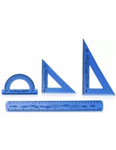 Estuche geométrico waleu, ACRICOLOR - KIT FLEX AZUL