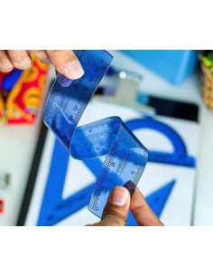 Estuche geométrico waleu, ACRICOLOR - KIT FLEX AZUL